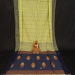 Elegant Lime Yellow Cotton Linen Handloom Saree 1