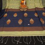 Elegant Lime Yellow Cotton Linen Handloom Saree 3