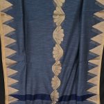 Handwoven Pure Linen  Saree with Temple Border 2