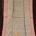 Divine Off White Pure Handloom Cotton Saree With Designer Pallu 2