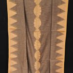 Handwoven Pure Linen  Saree with Temple Border Olive Grey 3