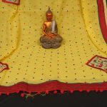 Designer Applique Work Yellow Handloom Saree 2