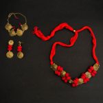 An Artsy Statement Choker Necklace,Earrings & Bracelet Set 1