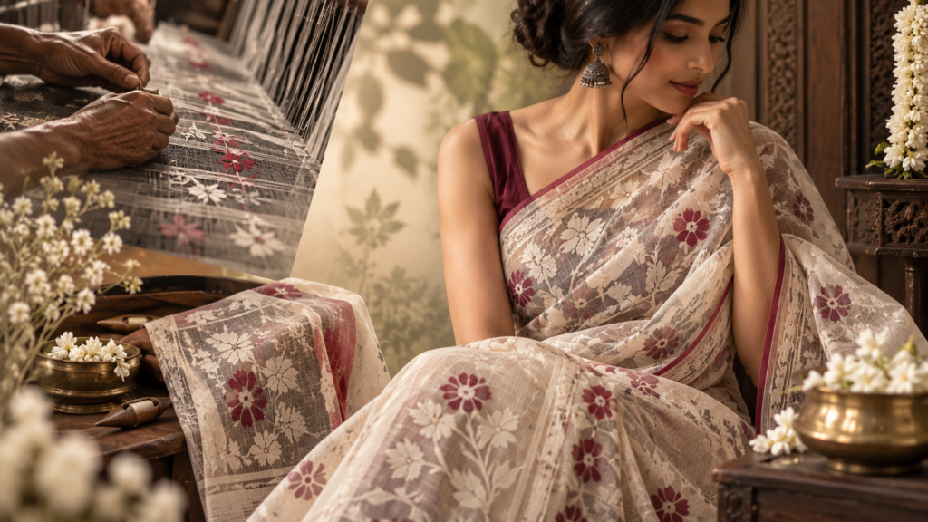 Jamdani Sarees: The Art, Story & Beauty Behind Every Motif