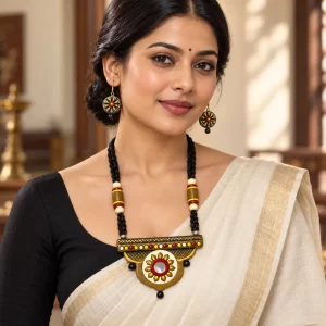 Rangoli Gold - Floral Necklace & Earring Set
