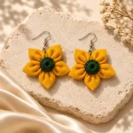 Kanak Bloom - Yellow & Green Fabric Necklace Set 3